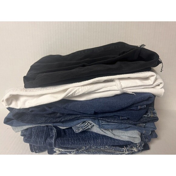 Over 3 lbs Denim Blue Jeans Fabric Leg Pieces for Crafts, Quilting, Sewing - Picture 1 of 5